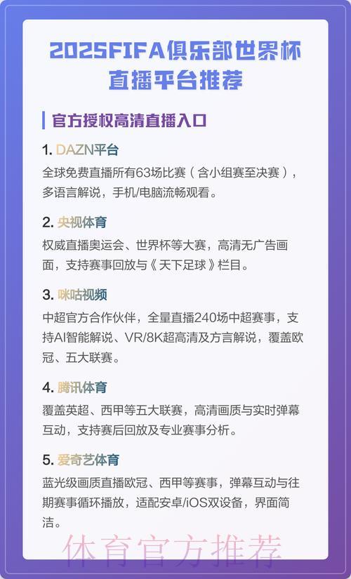 世界杯赛事免费直播平台精选推荐
